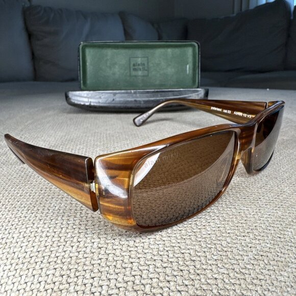 Alain Mikli Vintage Sunglasses Frames Cat 03 A0486 12 V3 Polarized France W Case main image 8